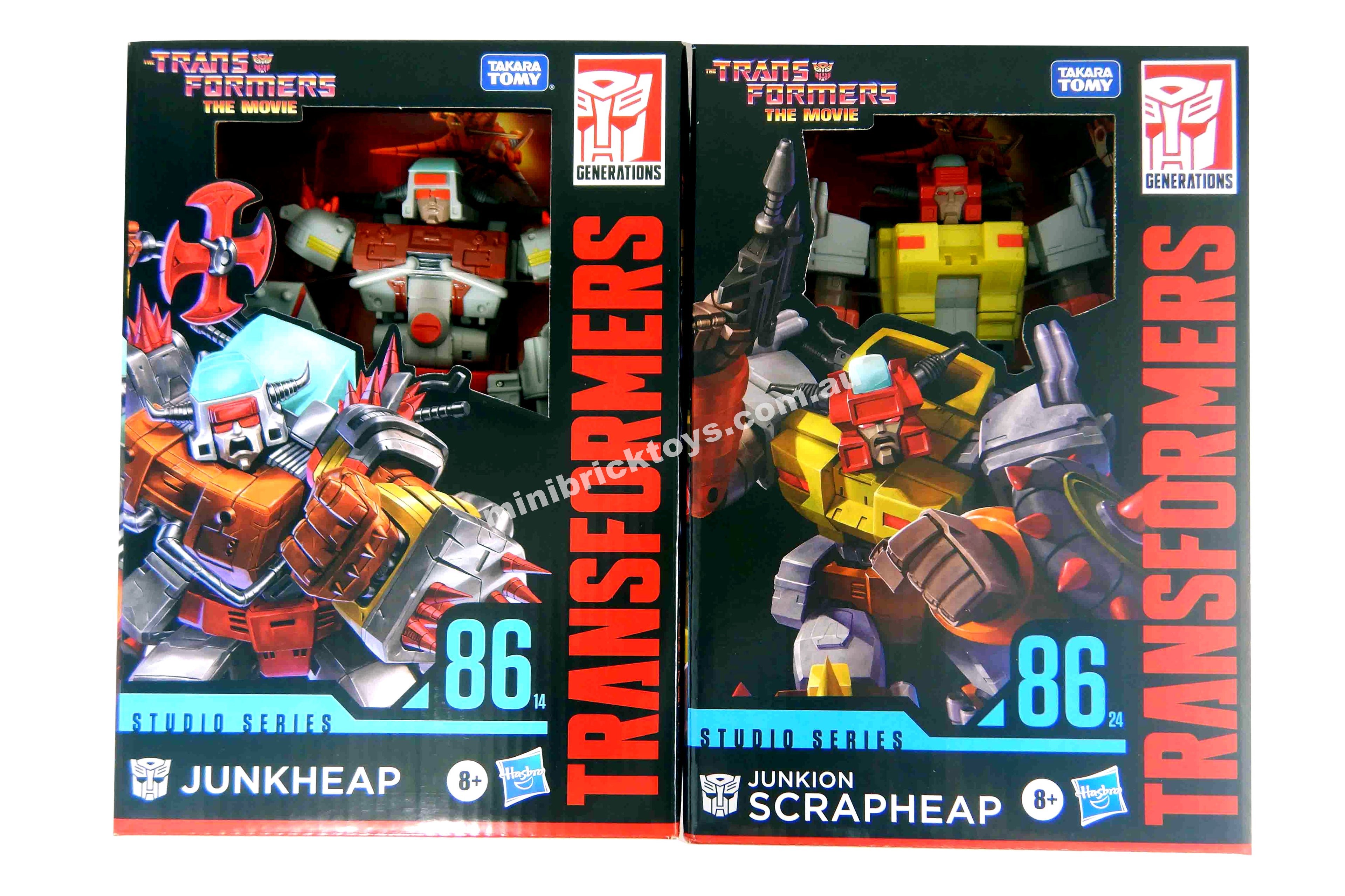 Transformers Studio Series 86 JUNKHEAP 86-14 and SCRAPHEAP 86-24 Voyager Class