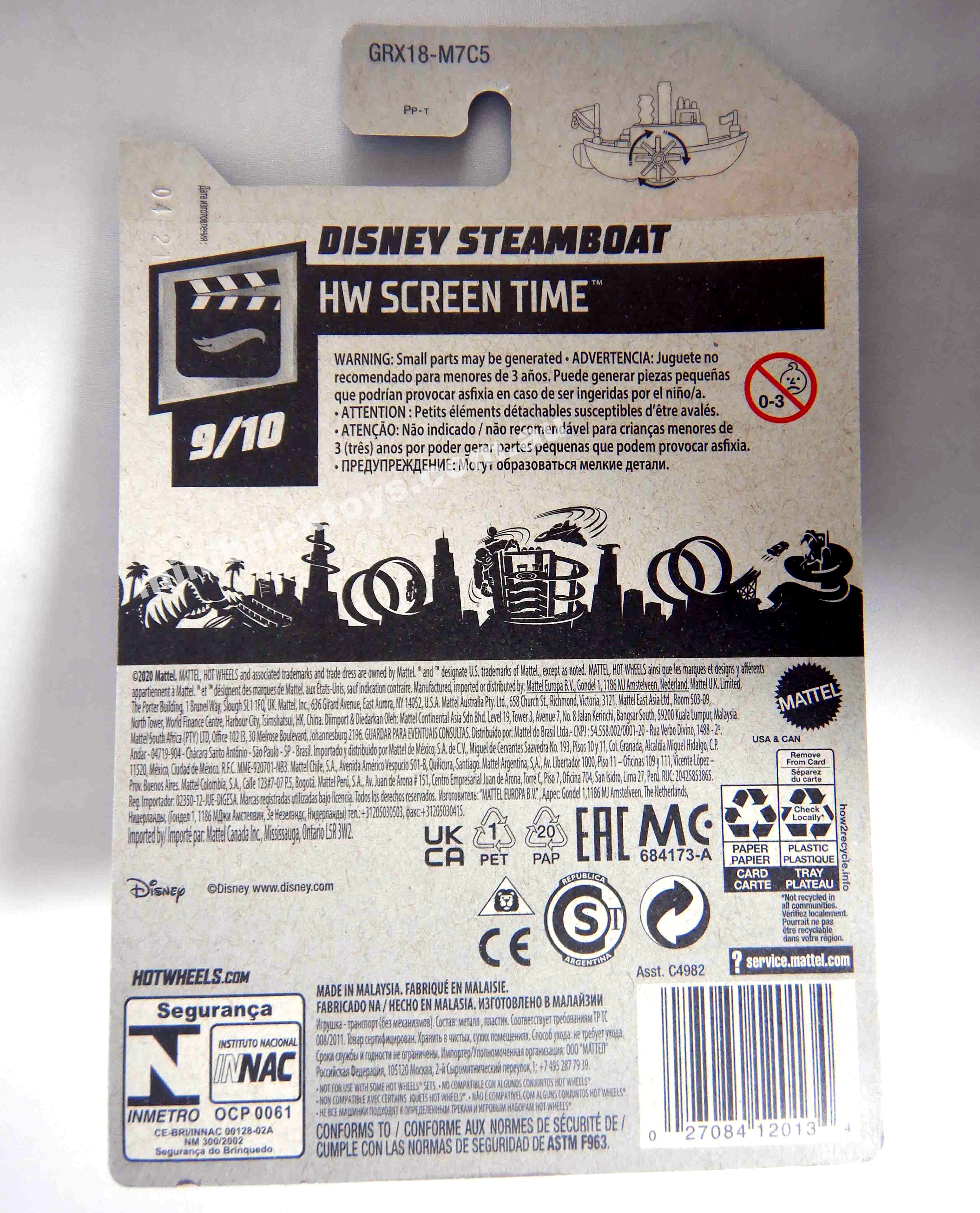 Hot Wheels DISNEY STEAMBOAT Mickey Mouse