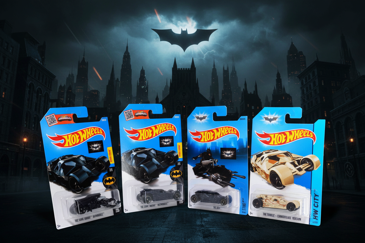Hot Wheels Dark Knight Trilogy BATMOBILES - Artistic 3:2