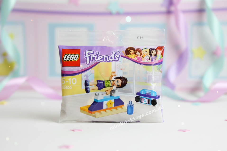 LEGO Friends Gymnastics Bar Satchel in bright sporty setting