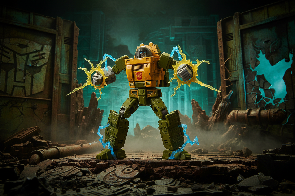 Transformers Studio Series 86 BRAWN with artistic background